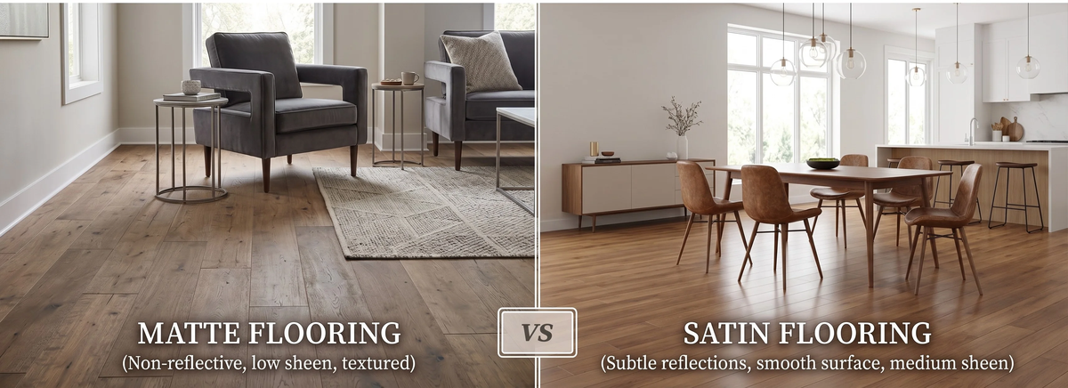Matte vs Satin Flooring Products for Metro East Homes, IL