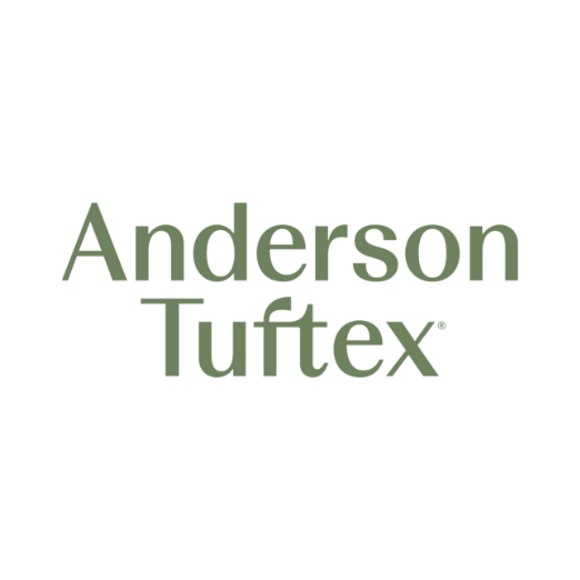 Anderson Tuftex flooring logo representing premium hardwood and carpet collections designed for elegant and timeless home interiors.